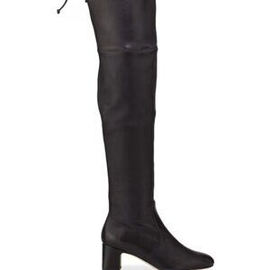 Stuart Weitzman Kirstie 60 Over the Knee Stretch Boots Black Nappa Sz 7